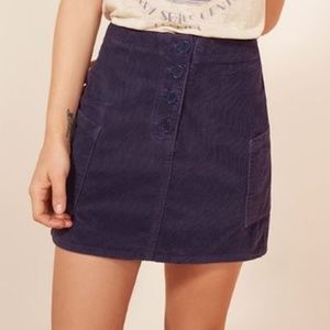 NWT Reformation Wally Skirt in Navy